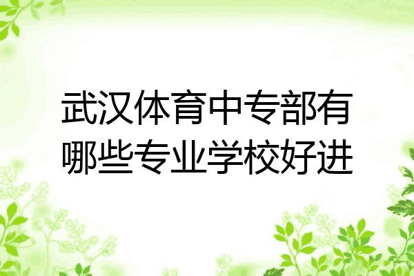 武汉体育中专部有哪些专业学校好进