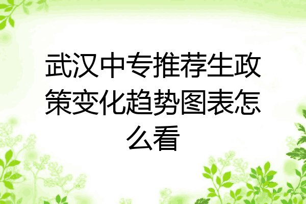 武汉中专推荐生政策变化趋势图表怎么看