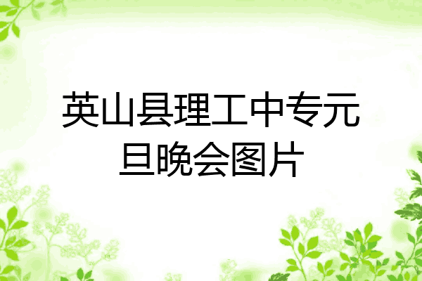 英山县理工中专元旦晚会图片
