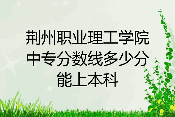 荆州职业理工学院中专分数线多少分能上本科