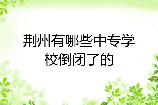 荆州有哪些中专学校倒闭了的