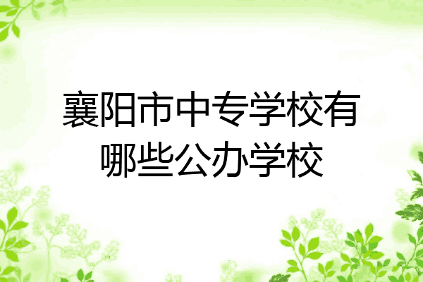 襄阳市中专学校有哪些公办学校