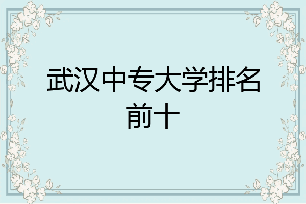 武汉中专大学排名前十