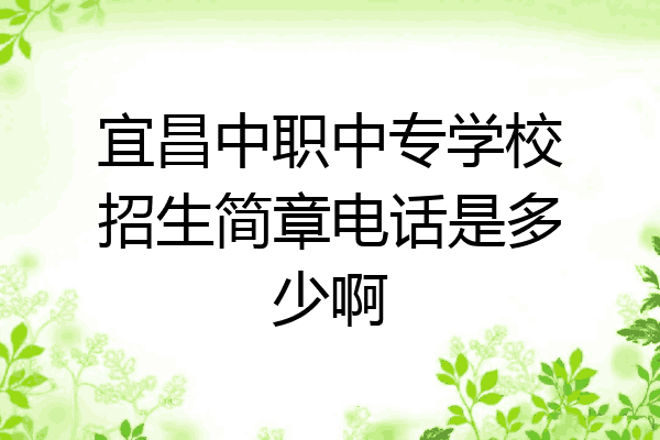 宜昌中职中专学校招生简章电话是多少啊
