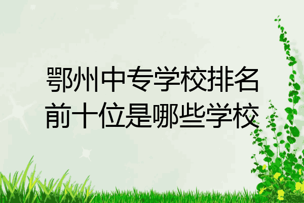 鄂州中专学校排名前十位是哪些学校