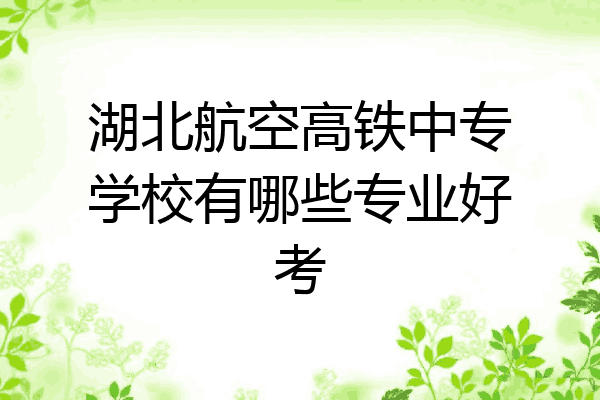 湖北航空高铁中专学校有哪些专业好考
