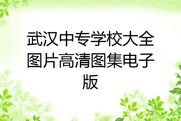 武汉中专学校大全图片高清图集电子版
