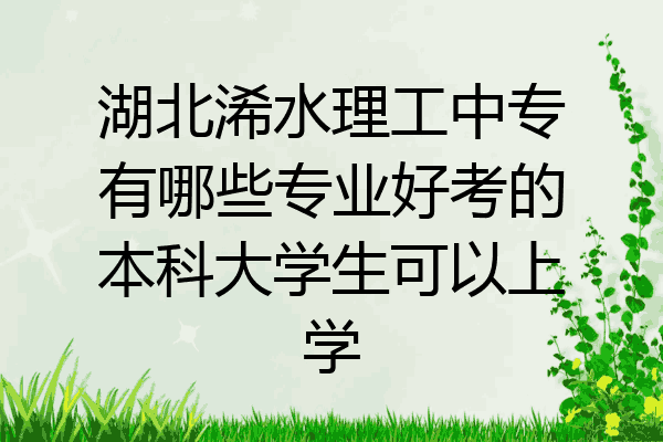 湖北浠水理工中专有哪些专业好考的本科大学生可以上学