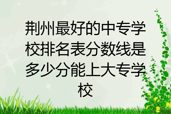 荆州最好的中专学校排名表分数线是多少分能上大专学校