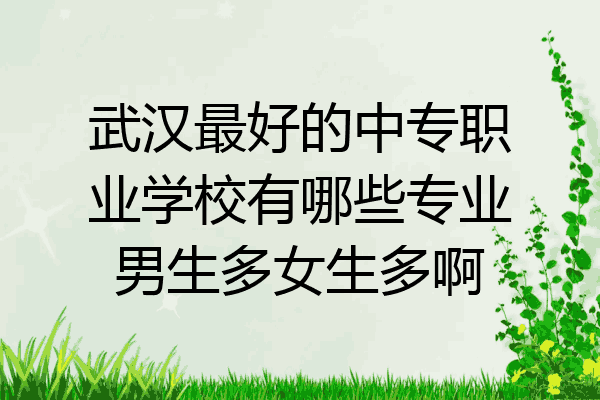 武汉最好的中专职业学校有哪些专业男生多女生多啊
