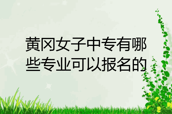 黄冈女子中专有哪些专业可以报名的