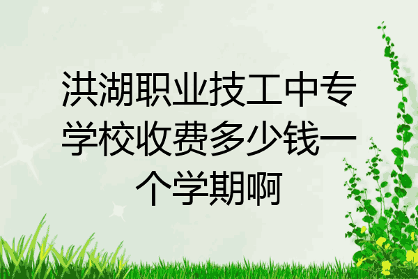 洪湖职业技工中专学校收费多少钱一个学期啊