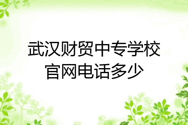 武汉财贸中专学校官网电话多少