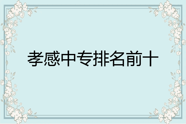 孝感中专排名前十