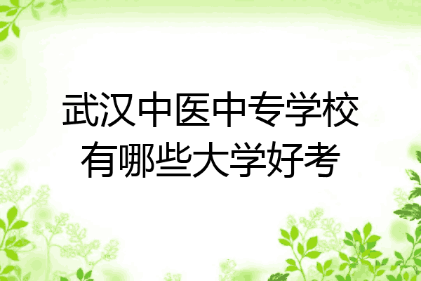 武汉中医中专学校有哪些大学好考