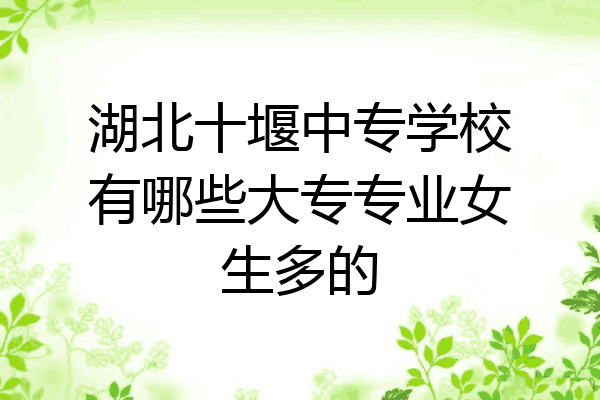 湖北十堰中专学校有哪些大专专业女生多的