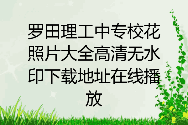 罗田理工中专校花照片大全高清无水印下载地址在线播放