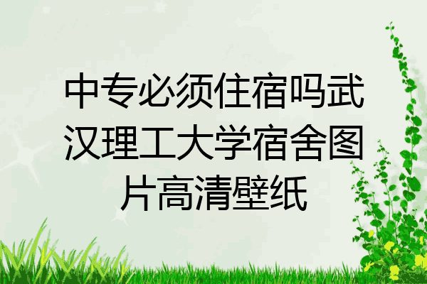 中专必须住宿吗武汉理工大学宿舍图片高清壁纸