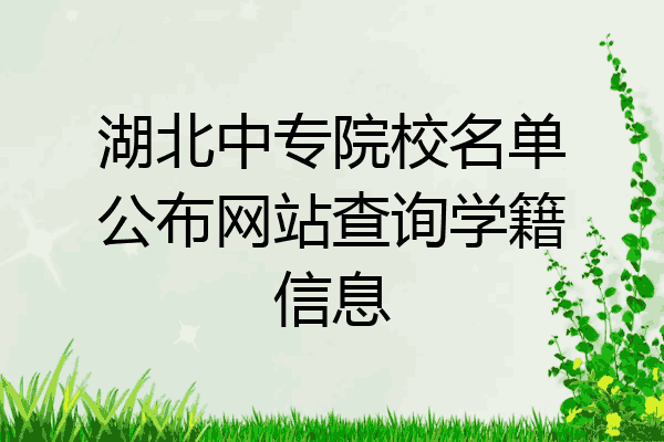 湖北中专院校名单公布网站查询学籍信息