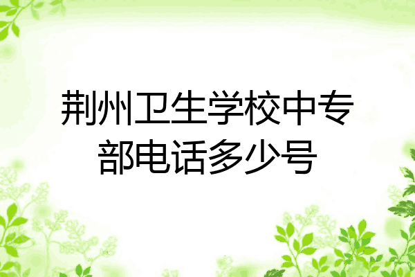 荆州卫生学校中专部电话多少号