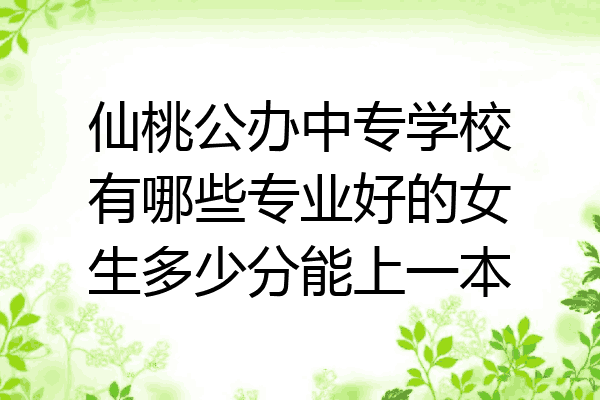 仙桃公办中专学校有哪些专业好的女生多少分能上一本