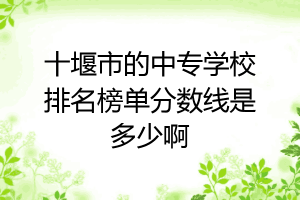 十堰市的中专学校排名榜单分数线是多少啊
