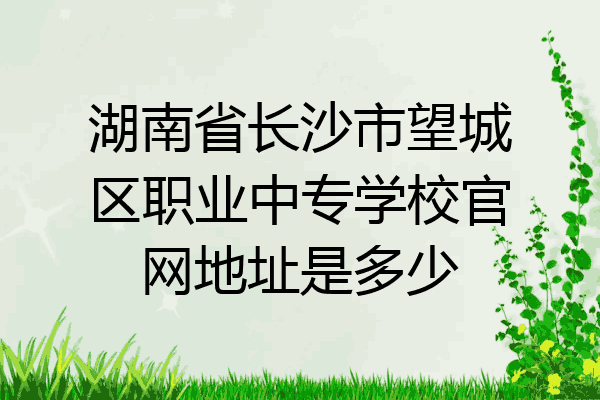 湖南省长沙市望城区职业中专学校官网地址是多少