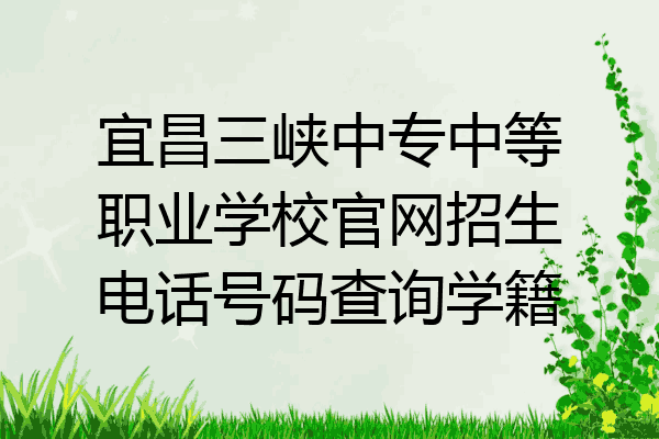 宜昌三峡中专中等职业学校官网招生电话号码查询学籍
