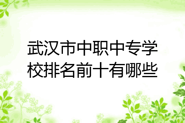 武汉市中职中专学校排名前十有哪些