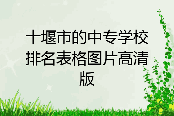 十堰市的中专学校排名表格图片高清版