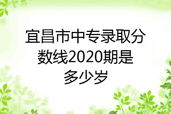 宜昌市中专录取分数线2020期是多少岁