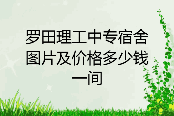 罗田理工中专宿舍图片及价格多少钱一间