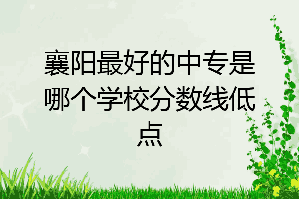 襄阳最好的中专是哪个学校分数线低点