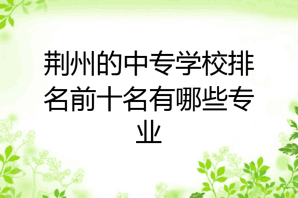 荆州的中专学校排名前十名有哪些专业