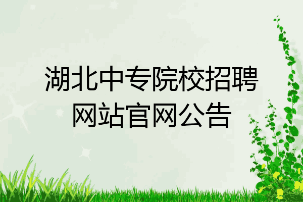 湖北中专院校招聘网站官网公告