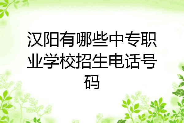 汉阳有哪些中专职业学校招生电话号码