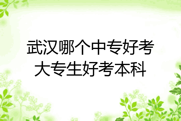 武汉哪个中专好考大专生好考本科
