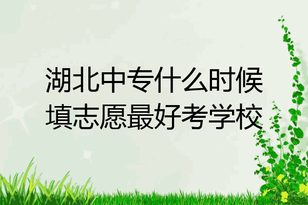 湖北中专什么时候填志愿最好考学校