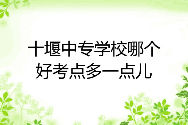 十堰中专学校哪个好考点多一点儿