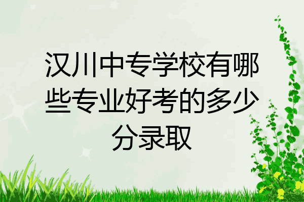 汉川中专学校有哪些专业好考的多少分录取