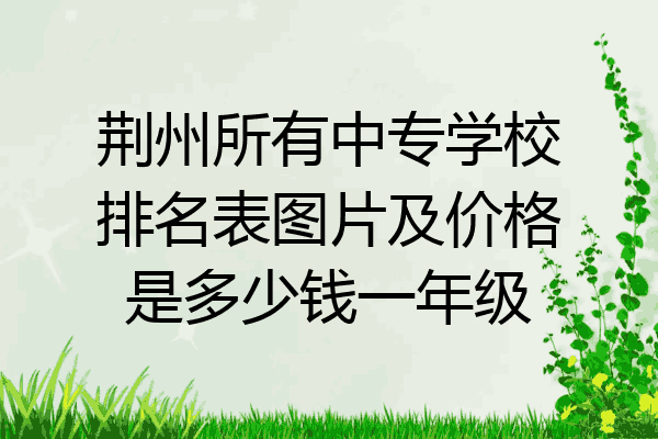 荆州所有中专学校排名表图片及价格是多少钱一年级