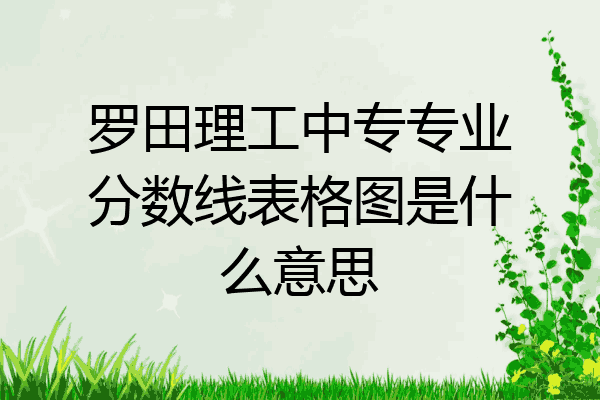 罗田理工中专专业分数线表格图是什么意思