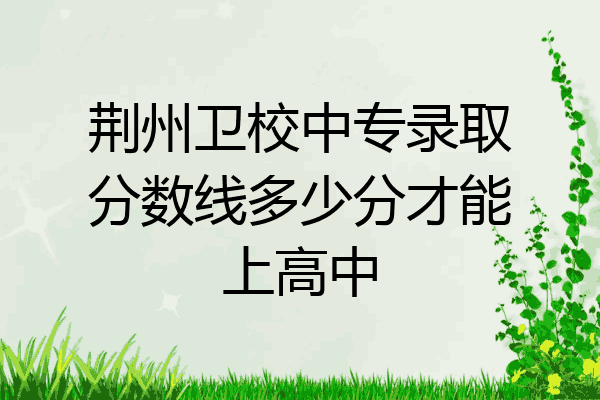 荆州卫校中专录取分数线多少分才能上高中