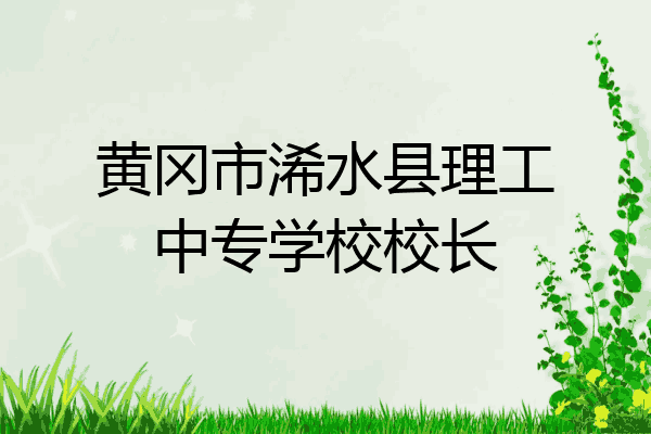 黄冈市浠水县理工中专学校校长