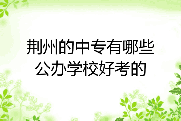 荆州的中专有哪些公办学校好考的