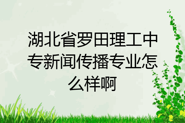 湖北省罗田理工中专新闻传播专业怎么样啊