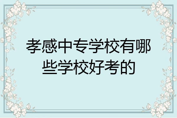 孝感中专学校有哪些学校好考的