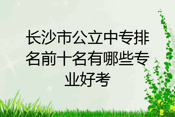 长沙市公立中专排名前十名有哪些专业好考