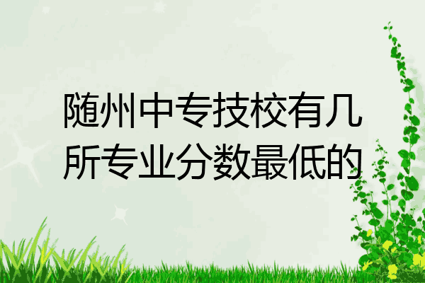 随州中专技校有几所专业分数最低的