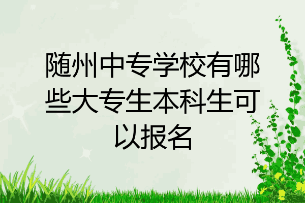 随州中专学校有哪些大专生本科生可以报名